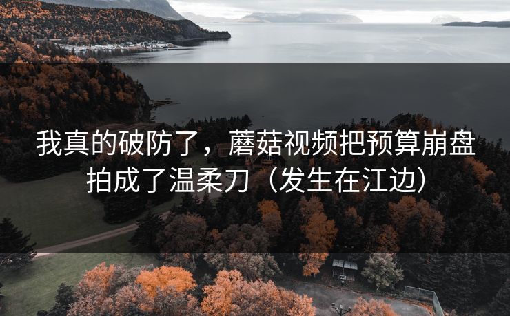 我真的破防了，蘑菇视频把预算崩盘拍成了温柔刀（发生在江边）